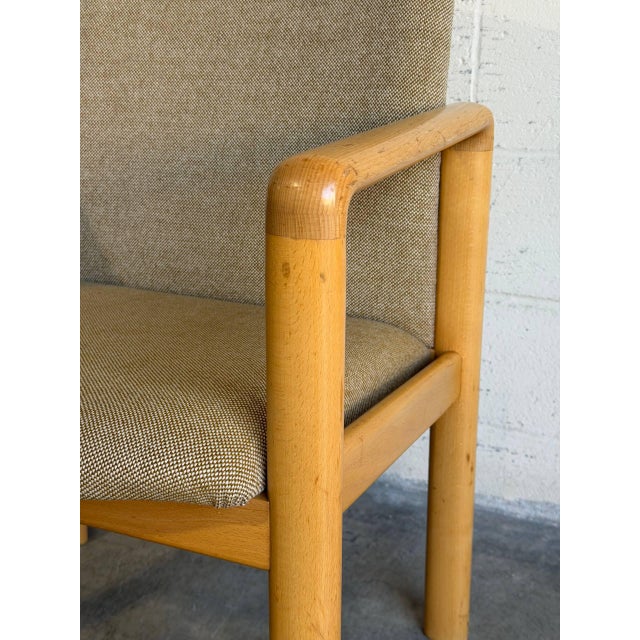 Beechwood Upholstered Armchair Mid-Century Modern Vintage For Sale - Image 10 of 12
