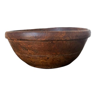 Large Antique American Burl Bowl For Sale