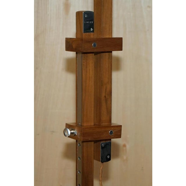 Exquisite David Linley Floor Standing Height Adjustable Lamp Chrome Fittings For Sale - Image 12 of 13