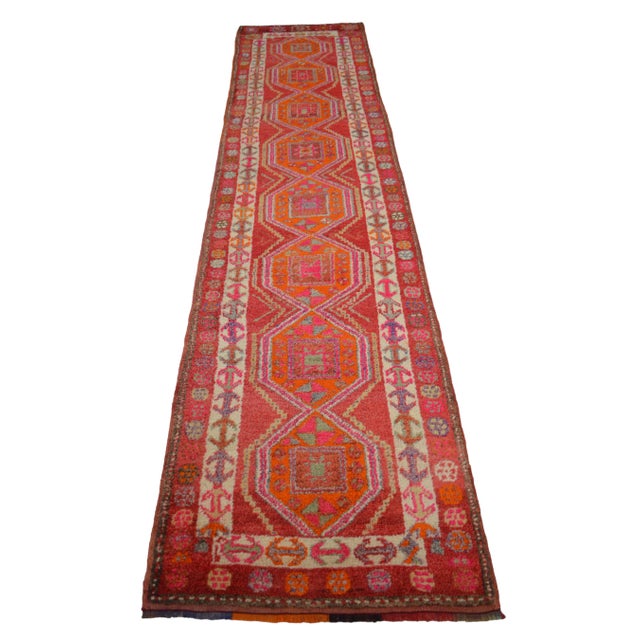 Kurdish Runner Rug. Hand-Knotted Tribal Halway Rug - 2′9″ × 11′10″ For Sale - Image 4 of 12