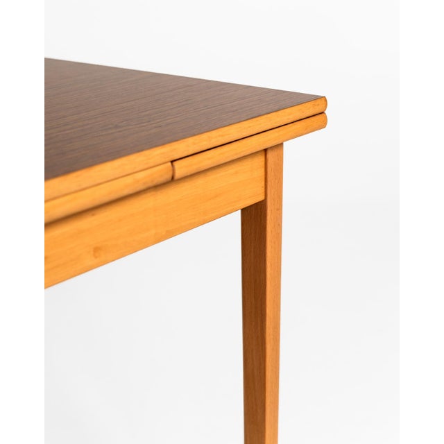 Extendable Beech Dining Table with Laminate Top, Sweden, 1950s For Sale - Image 6 of 10