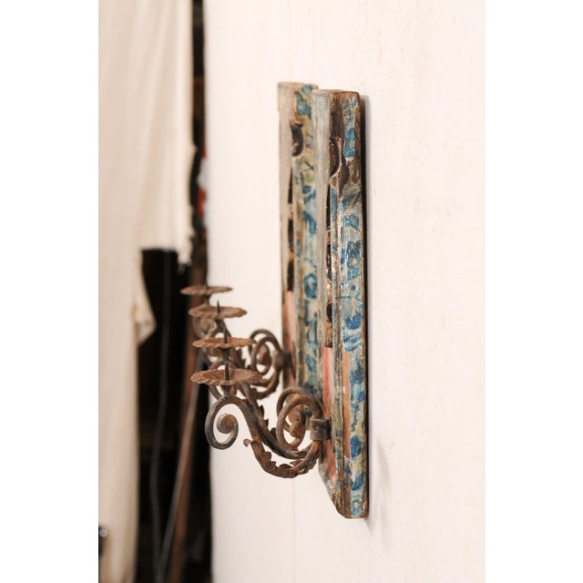 19th Century Italian Wall Mounted Candle Sconces - A Pair For Sale - Image 4 of 11