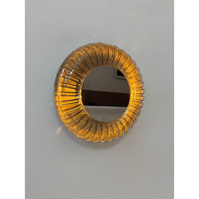Vintage Wall Light in Murano Glass and Polished Stainless Steel with Mirror, Italy, 1960 For Sale - Image 6 of 8