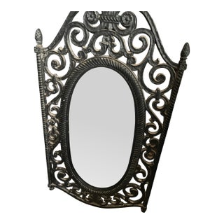 Rare Vintage Syroco Scrollwork Victorian Morocan Accent Wall Mirror For Sale