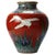Antique Japanese Meiji Aesthetic Figural & Floral Pottery Vase with Herons Signed C1900 Measures - 17 1/2" x 14 3/4" x 14...