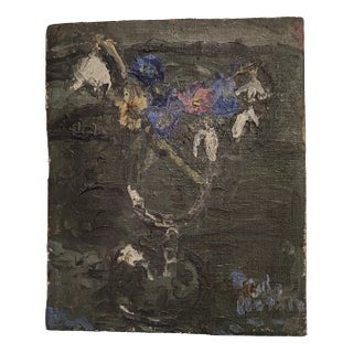 Alexandre Rochat, Fleurs fanées, 1950s, Oil on Canvas For Sale