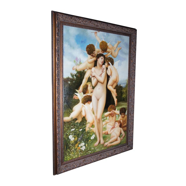 Neoclassical The Return of Spring Neoclassical Nymph Oil Painting After William-Adolphe Bouguereau For Sale - Image 3 of 12
