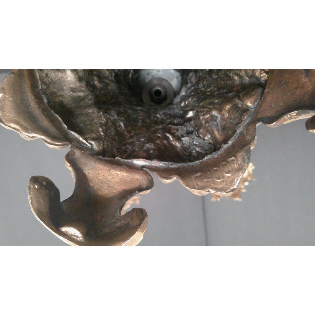 Vintage Old Retro Brass Candelabra Brevettato/European Style 5-Arm For Sale - Image 14 of 18