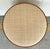 Original retail $1600, stylish Made Goods Organic Modern Raffia and Leather Quinn Stool, showroom floor sample