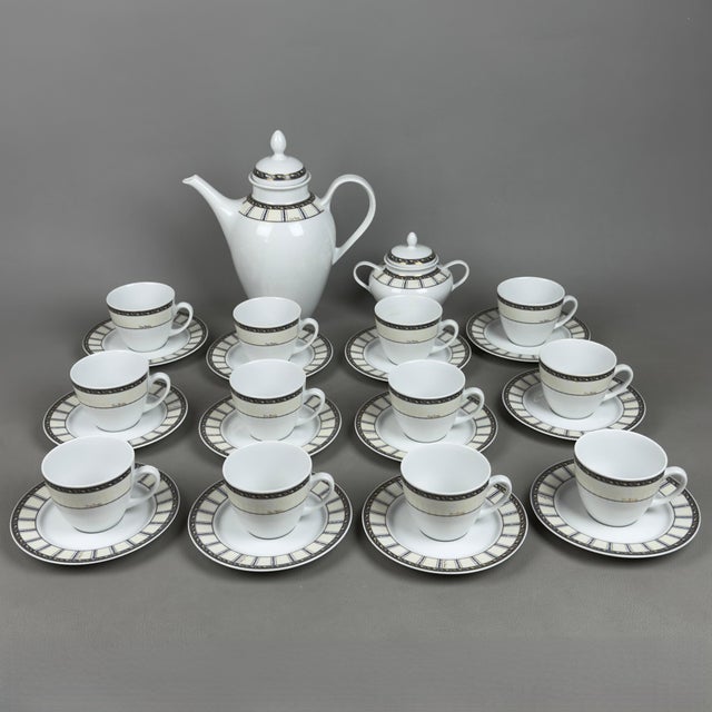 Porcelain Tea Set for Twelve People from Pierre Cardin, 1990s, Set of 26 For Sale - Image 11 of 11