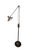 MCM Dazor Industrial Floating Fixture Articulating Arm Floor Lamp Light at highest point 63 inches and at lowest point 6...