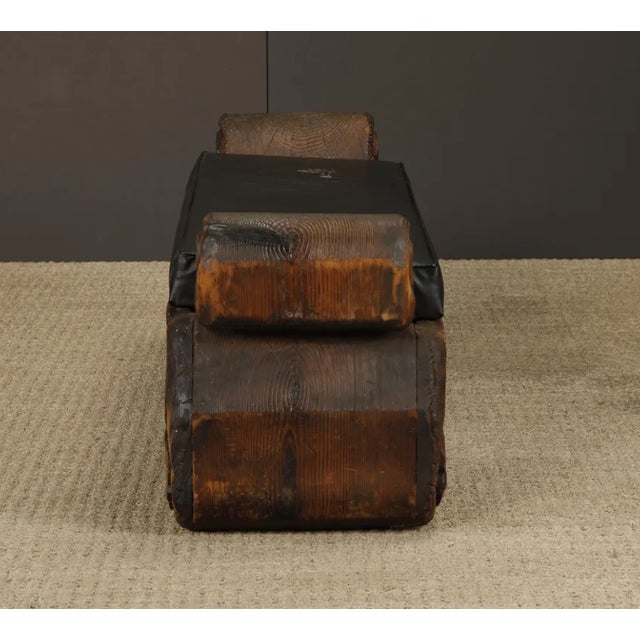 Wood Vintage Mid-Century Tiki Polynesian Carved Wood Bench by Witco, 1960s For Sale - Image 7 of 17