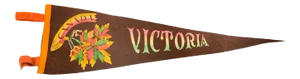 Vintage Victoria Canada Felt Flag Pennant