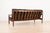 1960s Scandinavian 3-Seater Sofa in Wood and Black Leather, 1960s For Sale - Image 5 of 12