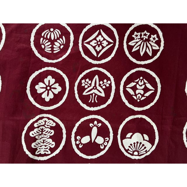 Japanese Furoshiki Cloth Textile Panel For Sale - Image 9 of 12