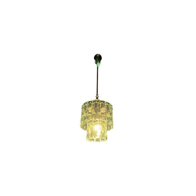 Vintage Glass Pendant in the style of Fontana Arte, 1960s For Sale - Image 6 of 6