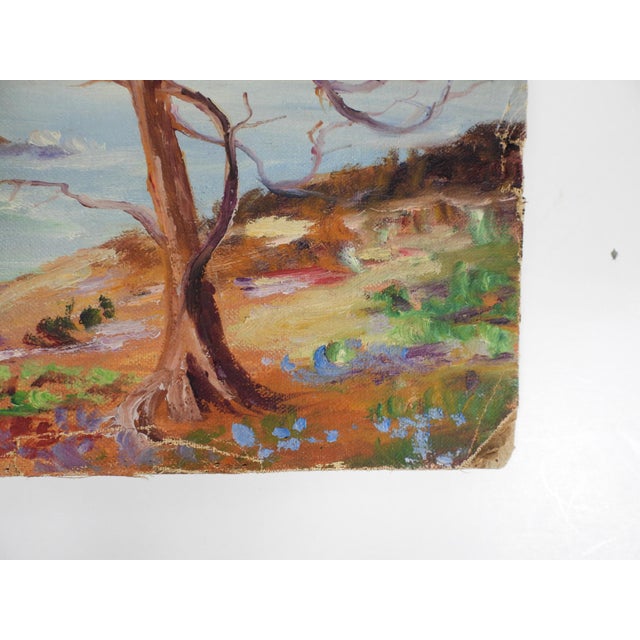 Early 20th Century Seaside Landscape Painting For Sale - Image 4 of 9