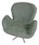 Mid-Century Modern Hungarian Swivel Lounge Chair in Green Textured Fabric, 1970s For Sale