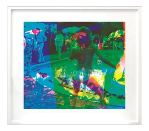 Mid Century Modern Pop Art Photography "Double Take Blue Green (2/3)" Original Artwork by Marco Pittori