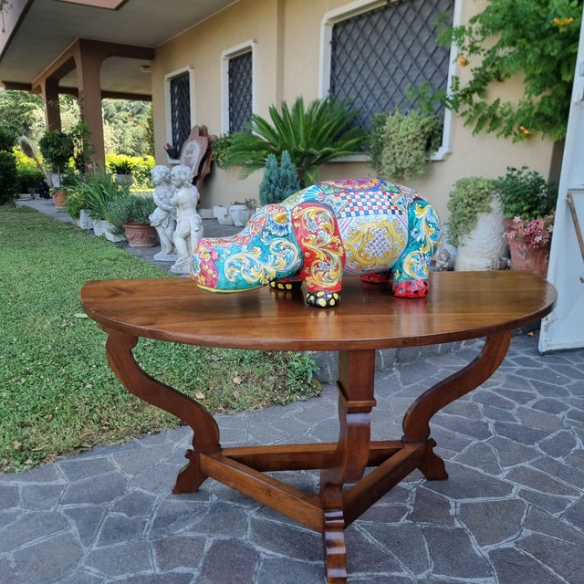 Sicilian Artist, Hippopotamus, 2000, Hand-Glazed Ceramic For Sale - Image 4 of 12