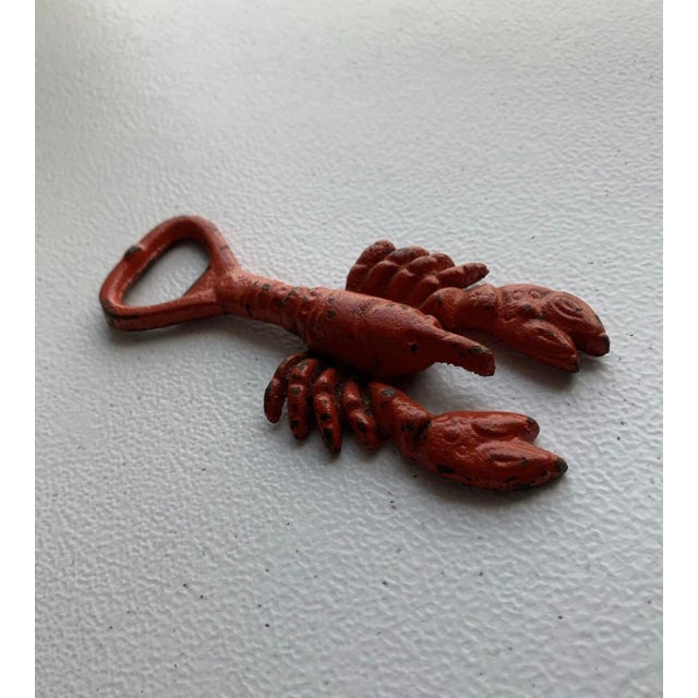 Vintage Cast Iron Red Lobster Bottle Opener For Sale - Image 6 of 9