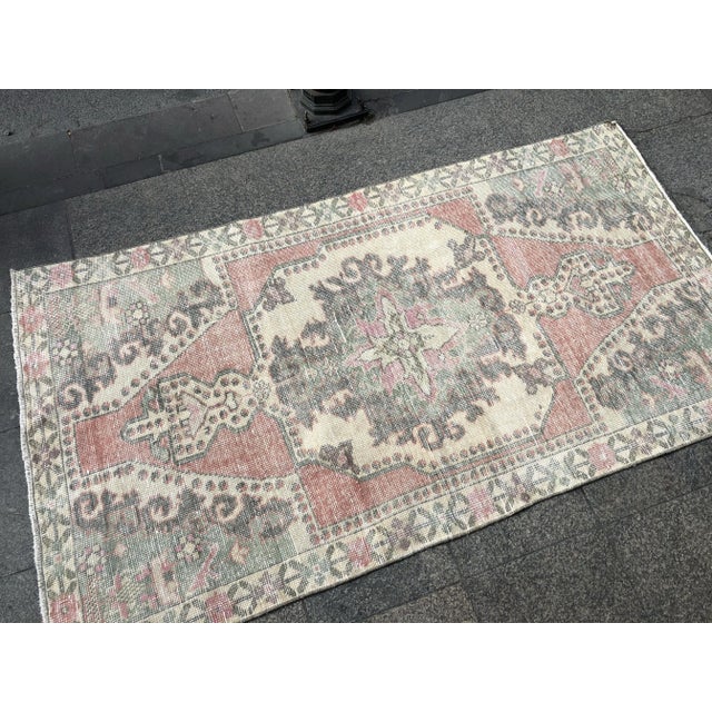 Vintage Tribal Handmade Area Floor Rug- 3′10″ × 7′2″ For Sale - Image 9 of 11