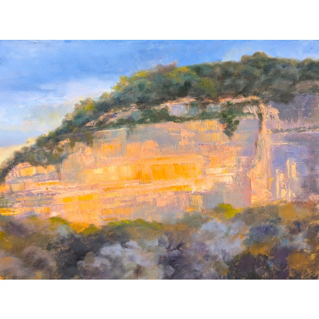Nancy Paris Pruden "Sunset at The Horse Barn" Contemporary Naturalistic Pastoral Landscape Painting, 2020s For Sale In Houston - Image 6 of 11
