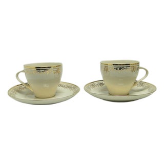 Art Deco Ewa Coffee Cups from Tułowice, Poland, 1960s, Set of 4 For Sale