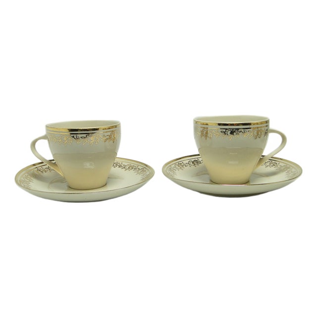 Art Deco Ewa Coffee Cups from Tułowice, Poland, 1960s, Set of 4 For Sale