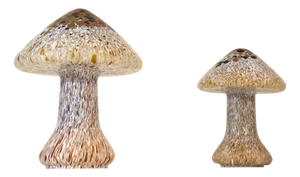 Swedish Artglass Mushroom Shaped Table Lamps by Monica Backström for Kosta Boda, 1970s, Set of 2