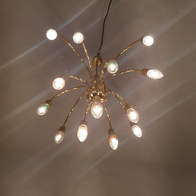 Mid-Century Sölken Leuchten 13-Arm Chandelier, Germany 1970s For Sale - Image 4 of 12
