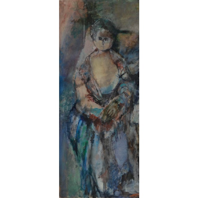 Victorian Couple With Angel - Figurative Abstract by David Rosen (B.1912) For Sale - Image 4 of 6