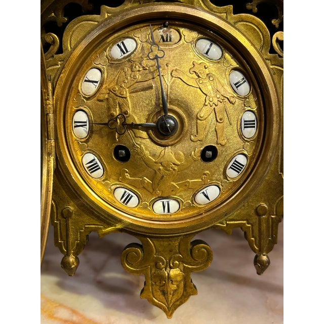French Louis XV Style Ormolu Bronze Mantel Clock For Sale - Image 12 of 12