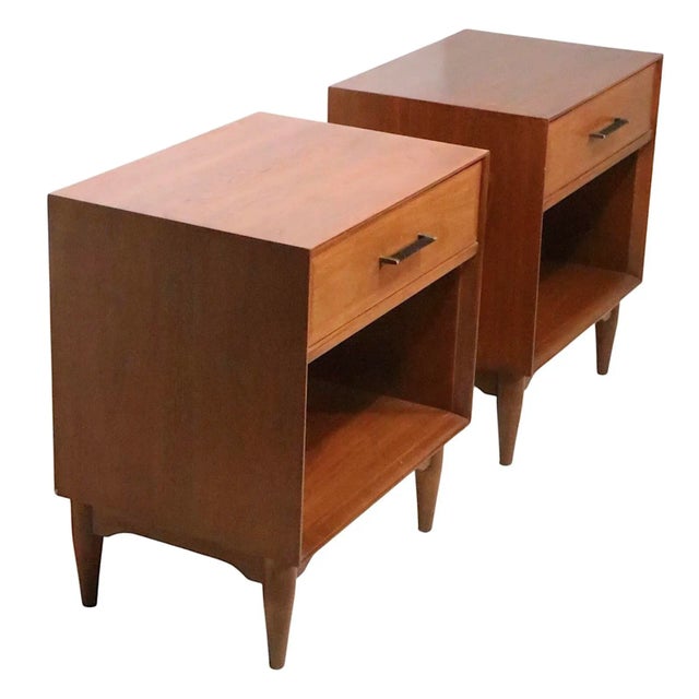 Pr. Mid Century Nightstands by Ramseur For Sale - Image 16 of 16