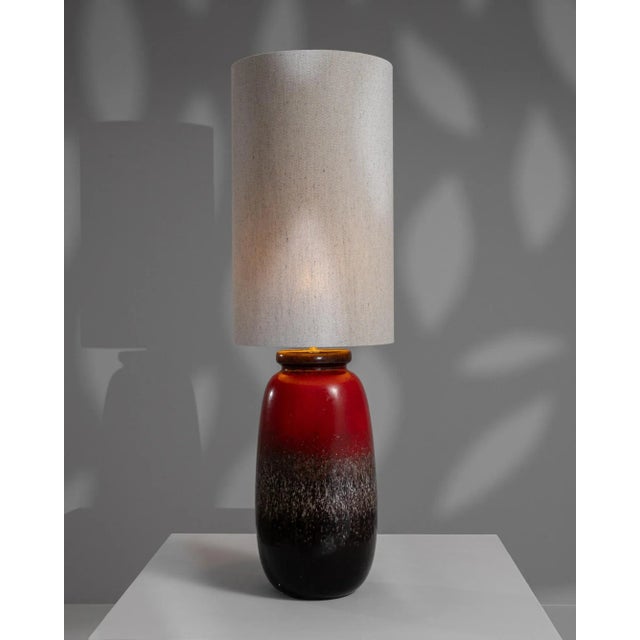 White 20th Century German Ceramic Table Lamp For Sale - Image 8 of 12