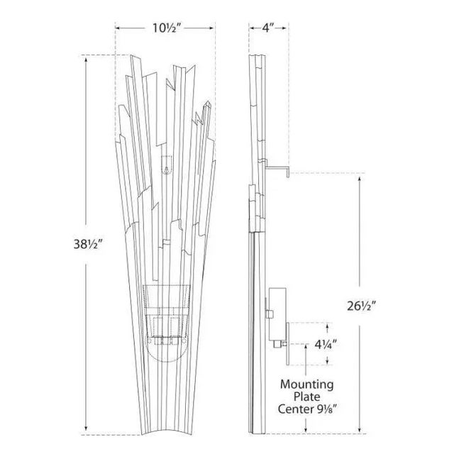 Transitional Chapman & Myers for Visual Comfort Signature Claymore Tall Sconce in Burnished Silver Leaf For Sale - Image 3 of 3