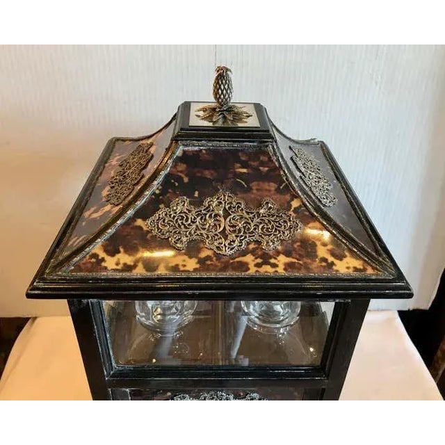 1980s Large 1980s Faux Tortoise Mid Century Cellarette Set- 5 Pieces For Sale - Image 5 of 12