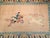 Vintage Chinese Pictorial Area Rug, Handwoven Wool on Cotton, Tan & Blue, 4' x 6' For Sale In Chicago - Image 6 of 13