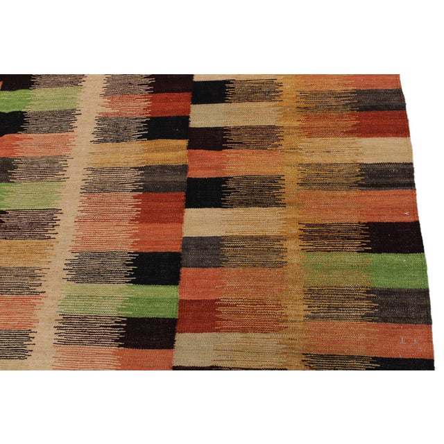 1990s Southwestern Kilim Rust Gold Wool Rug - 5'7" X 8'1" For Sale - Image 5 of 7