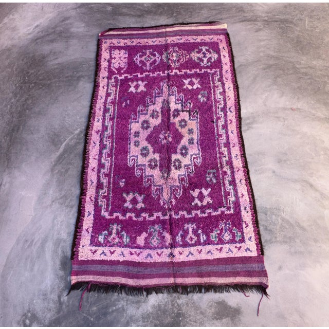 Purple Vintage Moroccan Rug - 5'8" X 10'6" Ft For Sale - Image 4 of 10