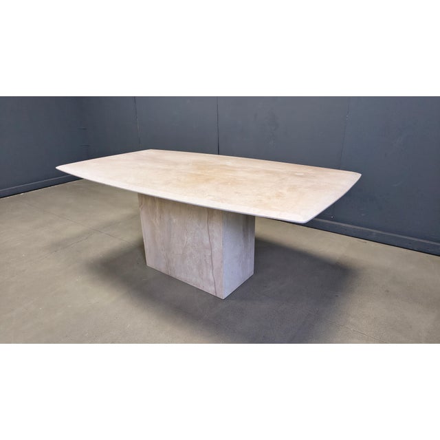 1970s Vintage Travertine Dining Table, 1970s For Sale - Image 5 of 13