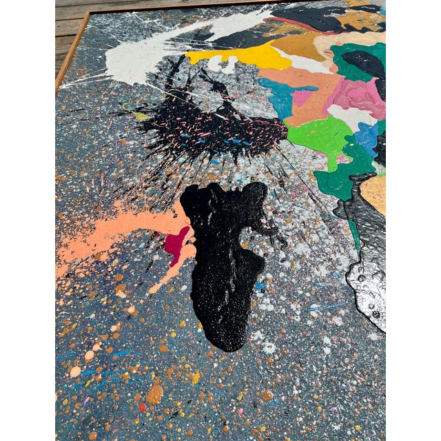 Ronald Davis, Large Color California Abstract Expressionist Copolymer Vinyl Painting Ron Davis, 1983 For Sale - Image 15 of 18