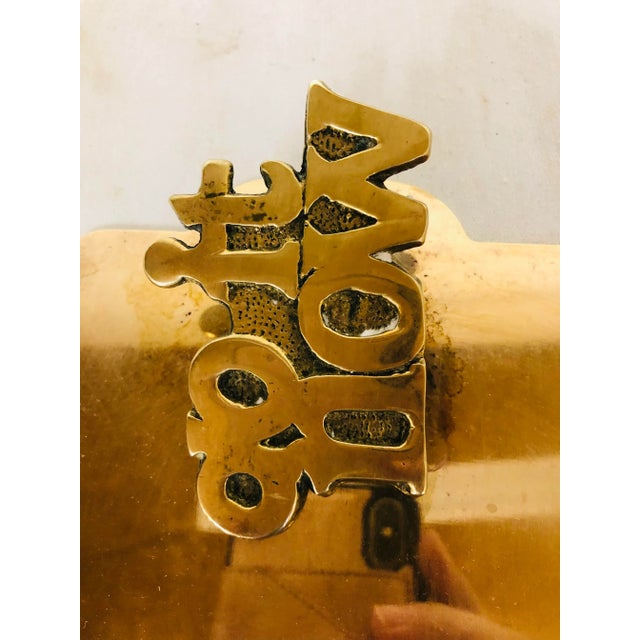 1980s Andrea by Sadek Brass Clipboard For Sale - Image 4 of 6
