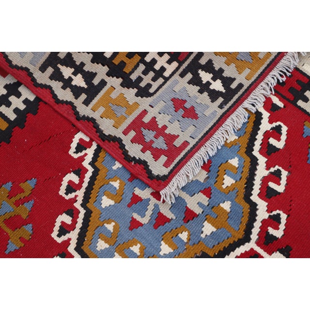 Textile 1980s Traditional Red Cappadocia Kilim For Sale - Image 7 of 13