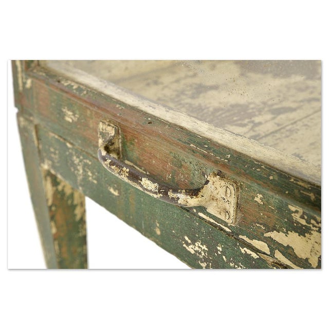Display Case Table in Patinated Wood For Sale - Image 4 of 7