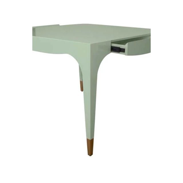 Paint Matthew Izzo Home Lacey Light Green Lacquer Game Table For Sale - Image 7 of 9