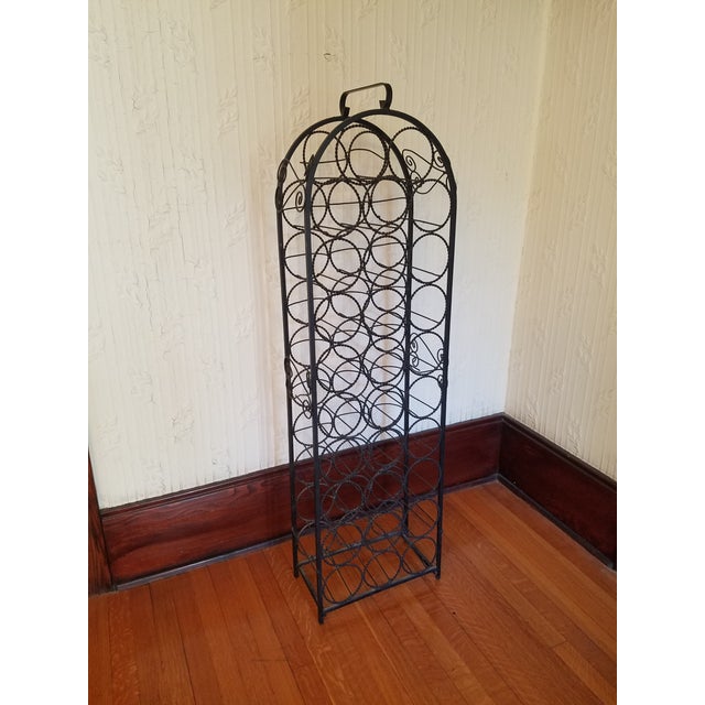 Vintage Wrought Iron Wine Rack Chairish