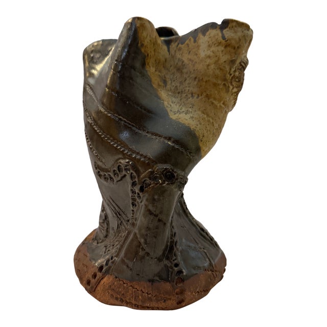 1970 Signed “Dove” Sculptural Studio Pottery Ceramic Vessel For Sale