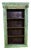 Indian Carved Wood Bookshelf with Green Patina For Sale