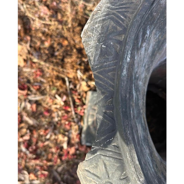 Late 20th Century Estate Sized Cast Iron Garden Urn For Sale - Image 4 of 6